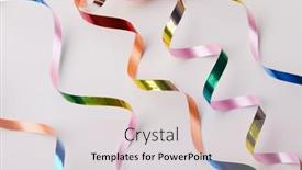  Presentation with holiday - Presentation theme enhanced with holiday-ribbons-on-the-white background and a lemonade colored foreground