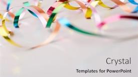  Presentation with holiday - Slide set enhanced with holiday-ribbons-on-the-white background and a light gray colored foreground