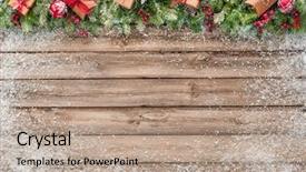  Presentation with christmas gift wrap - Presentation having holiday season - christmas background with decorations background and a coral colored foreground