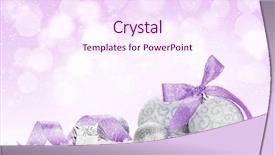  Presentation with purple festive christmas red - Presentation theme consisting of holiday snowflakes - christmas baubles and purple ribbon background and a pink colored foreground