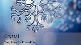  Presentation with power plug christmas - Presentation theme consisting of holiday snowflakes - snowflake in christmas light background and a light blue colored foreground