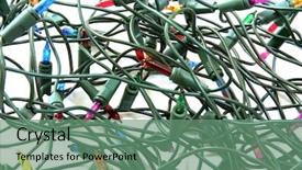  Presentation with holiday stress - Presentation having holiday stress - tangled christmas lights background and a seafoam green colored foreground
