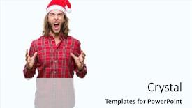  Presentation with long hair man - Audience pleasing PPT theme consisting of holiday stress - young handsome man with long backdrop and a white colored foreground