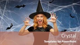  Presentation with black magic - PPT theme consisting of holiday-theme-party-and-black background and a coral colored foreground