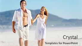  Presentation with holiday stress - Presentation design enhanced with holiday vacation carefree stress free background and a light gray colored foreground