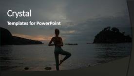  Presentation with retreat - Amazing presentation design having holiday vacation time in summer backdrop and a dark gray colored foreground