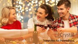  Presentation with happy holidays - Presentation theme with holidays-and-celebration-concept-happy background and a gold colored foreground