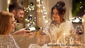  Presentation with alcoholic - Audience pleasing PPT theme consisting of holidays-and-celebration-concept-happy backdrop and a coral colored foreground