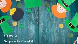  Presentation with holidays - Slide deck with holidays-and-celebration-concept-st background and a ocean colored foreground