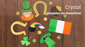  Presentation with celebration - PPT layouts having holidays-and-celebration-concept-st background and a coral colored foreground