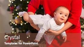  Presentation with baby tree - Beautiful PPT theme featuring holidays-and-childhood-concept-close backdrop and a tawny brown colored foreground