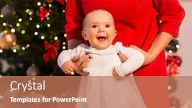  Presentation with baby tree - PPT layouts featuring holidays-and-childhood-concept-close background and a coral colored foreground