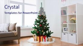  Presentation with christmas presents - Beautiful theme featuring holidays and interior concept - artificial backdrop and a  colored foreground