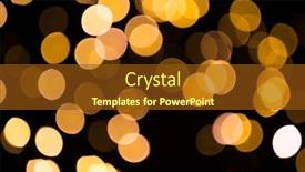  Presentation with golden lights - Presentation design consisting of holidays and luxury concept - blurred golden lights over dark background background and a tawny brown colored foreground
