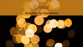  Presentation with golden lights - Slide deck with holidays and luxury concept - blurred golden lights over dark background background and a gold colored foreground