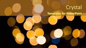  Presentation with golden lights - Slides enhanced with holidays and luxury concept - blurred golden lights over dark background background and a tawny brown colored foreground