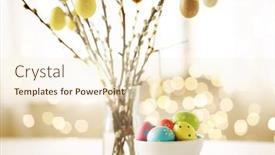  Presentation with holidays - Amazing PPT theme having holidays-and-object-concept-pussy backdrop and a cream colored foreground