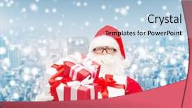  Presentation with christmas holidays - Cool new presentation design with holidays and people concept - man backdrop and a  colored foreground