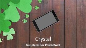  Presentation with holidays - PPT layouts consisting of holidays-and-technology-concept-tablet background and a tawny brown colored foreground