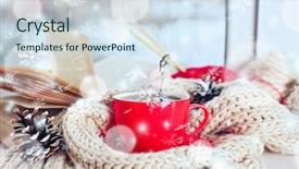  Presentation with weekend - Slide deck featuring holidays at home snow background and a sky blue colored foreground