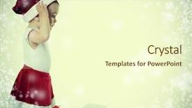 Presentation with new baby girl - Beautiful PPT layouts featuring holidays baby girl with presents christmas birthday new year x-mas concept - happy child girl with gift boxes toned backdrop and a cream colored foreground
