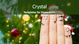  Presentation with human body parts - Slides having holidays and body parts concept background and a tawny brown colored foreground