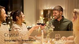  Presentation with alcoholic - Audience pleasing slides consisting of holidays-celebration-and-people-concept backdrop and a yellow colored foreground