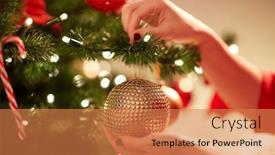  Presentation with christmas holidays - Theme with holidays-celebration-and-people-concept background and a coral colored foreground