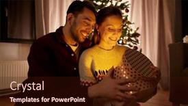  Presentation with christmas holidays - PPT layouts featuring holidays-celebration-and-people-concept background and a wine colored foreground