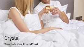  Presentation with romance - Beautiful presentation design featuring all young man woman - holidays celebration romance and people backdrop and a light gray colored foreground