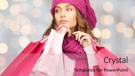  Presentation with christmas sale christmas products - Audience pleasing PPT theme consisting of holidays christmas sale and people backdrop and a coral colored foreground