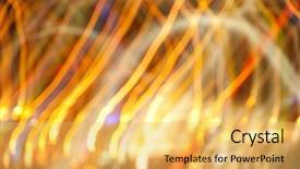  Presentation with golden lights - Presentation design having golden bright night lights background background and a yellow colored foreground