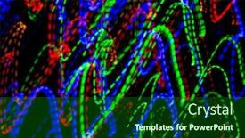  Presentation with illumination - Amazing slide set having holidays illumination and electricity concept - colorful bright night lights over black background backdrop and a forest green colored foreground