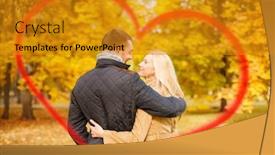  Presentation with dating - Presentation with english country side on a cold frosty morning background and a light gray colored foreground