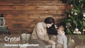  Presentation with tree farm - PPT theme enhanced with holidays near christmas tree farm background and a violet colored foreground