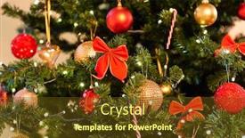  Presentation with christmas holidays - Cool new PPT theme with holidays-new-year-and-celebration backdrop and a tawny brown colored foreground