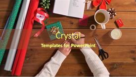  Presentation with name - Slides with holidays-new-year-and-christmas background and a tawny brown colored foreground