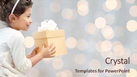  Presentation with christmas presents - Colorful PPT theme enhanced with holidays presents christmas childhood backdrop and a lemonade colored foreground