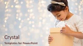  Presentation with christmas presents - Presentation theme enhanced with holidays presents christmas childhood background and a lemonade colored foreground