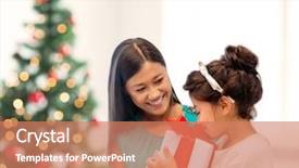  Presentation with christmas presents - Slide deck consisting of holidays presents christmas x-mas background and a coral colored foreground