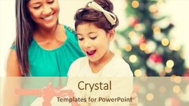  Presentation with christmas presents - Colorful slides enhanced with holidays presents christmas x-mas backdrop and a cream colored foreground