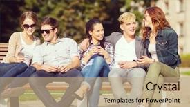  Presentation with healthcare technology internet of things - PPT layouts consisting of holidays social networking and teen background and a coral colored foreground