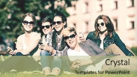  Presentation with education technology - Colorful presentation theme enhanced with holidays social networking and teen backdrop and a mint green colored foreground