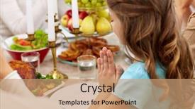  Presentation with thanksgiving dinner - Audience pleasing PPT layouts consisting of holidays thanksgiving day and people backdrop and a coral colored foreground