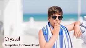  Presentation with navy - Cool new slide deck with  backdrop and a  colored foreground