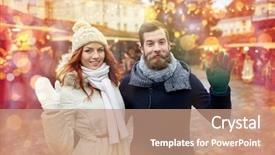  Presentation with old clothes - Audience pleasing PPT theme consisting of holidays-winter-christmas-gesture backdrop and a coral colored foreground