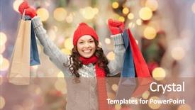  Presentation with christmas sale - Amazing PPT layouts having holidays x-mas sale backdrop and a coral colored foreground