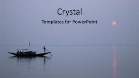  Presentation with rivers - Amazing slide deck having holiest of rivers in india backdrop and a light blue colored foreground