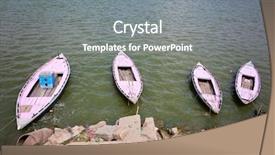  Presentation with india ganges - Amazing presentation theme having holiest river in india backdrop and a gray colored foreground