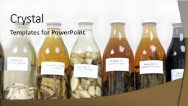  Presentation with chinese medicine - Presentation theme consisting of holistic health - chinese medicine treatments background and a white colored foreground